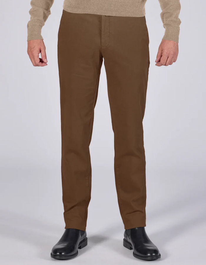MAGNUS-A regular fit broek saddle brown