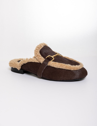 Babouche mocassin bruin