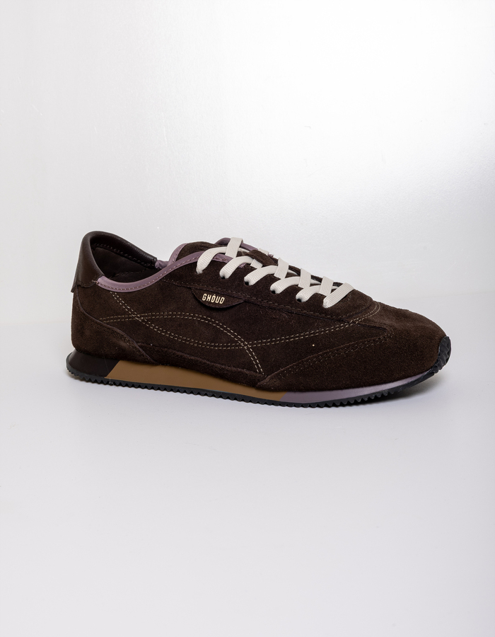 Sneakers met suède structuur bruin