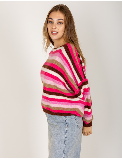 Amelie Amelie lange mouw pull multicolor