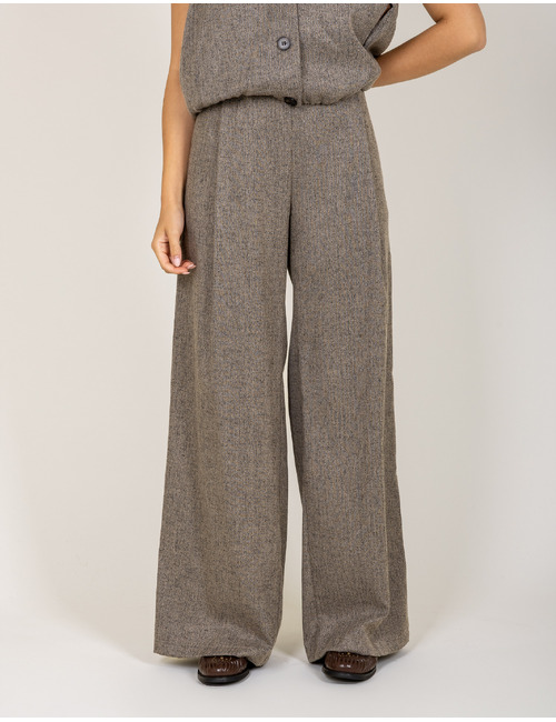 Amelie Amelie geklede broek taupe