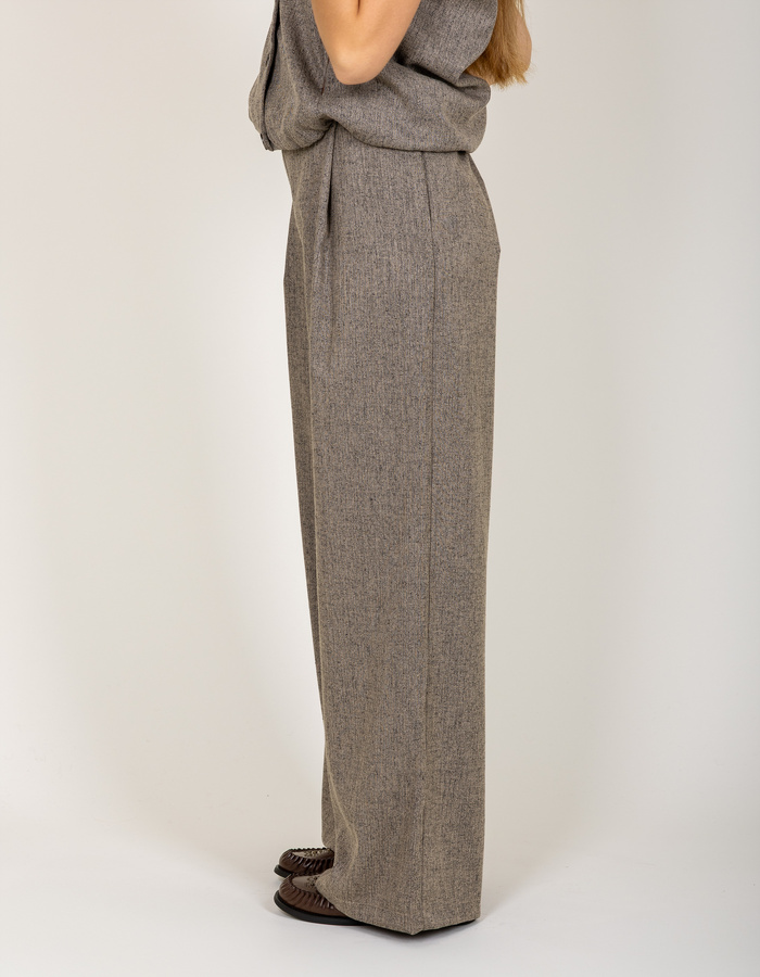 Amelie Amelie geklede broek taupe