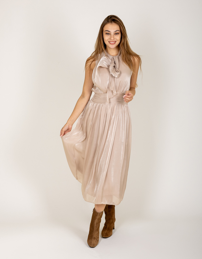 Rinascimento midi kleed beige