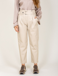 Marin 7/8 - broek in vegan nappaleer marsepeinbeige