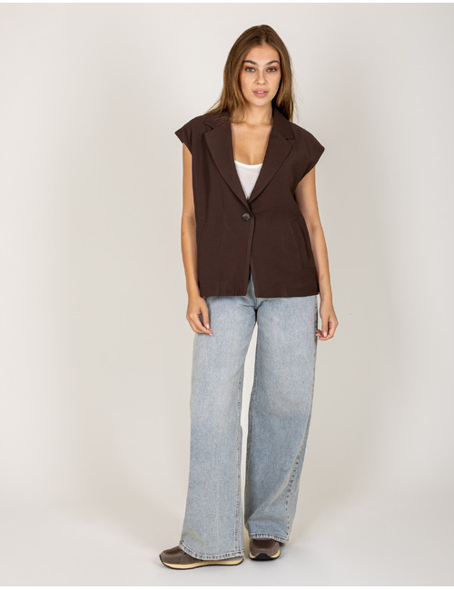 Amelie Amelie gilet bruin