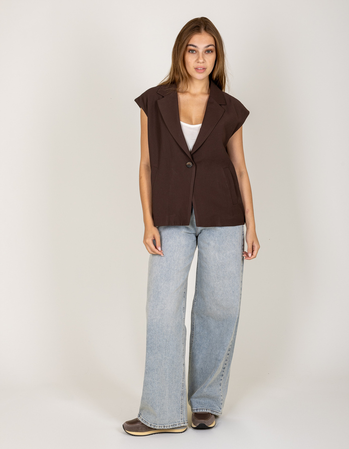 Amelie Amelie gilet bruin