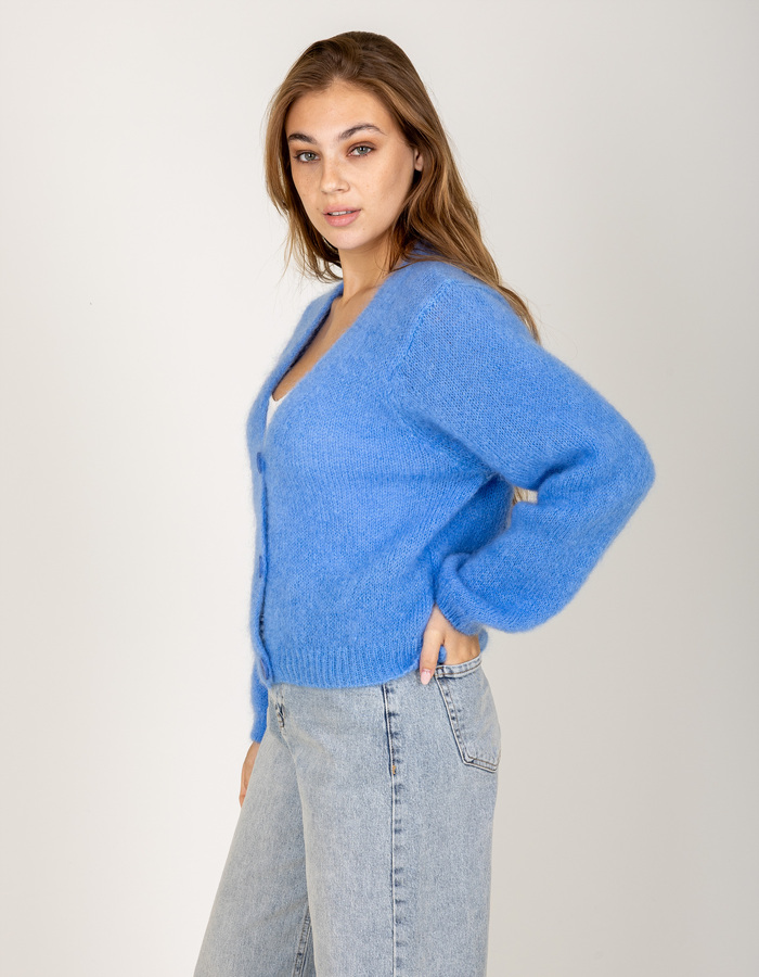 Beau Et Lou lange mouw gilet blauw