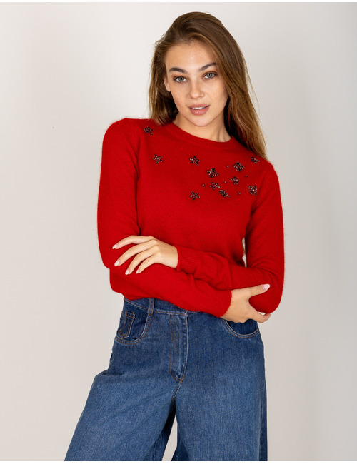 Kocca lange mouw pull rood