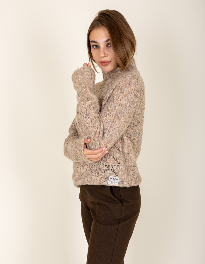 Moscow lange mouw pull beige