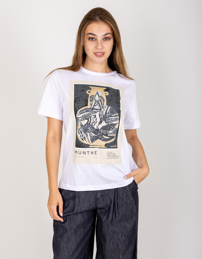 Munthe t-shirt korte mouw wit