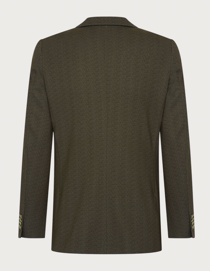 Blazer met stretch en dessin groen