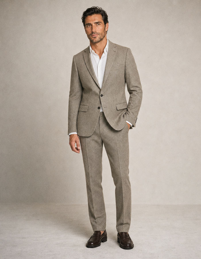 DiNick blazer met stretch medium beige