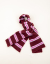 Nira Stripes - écharpe à rayures bordeaux