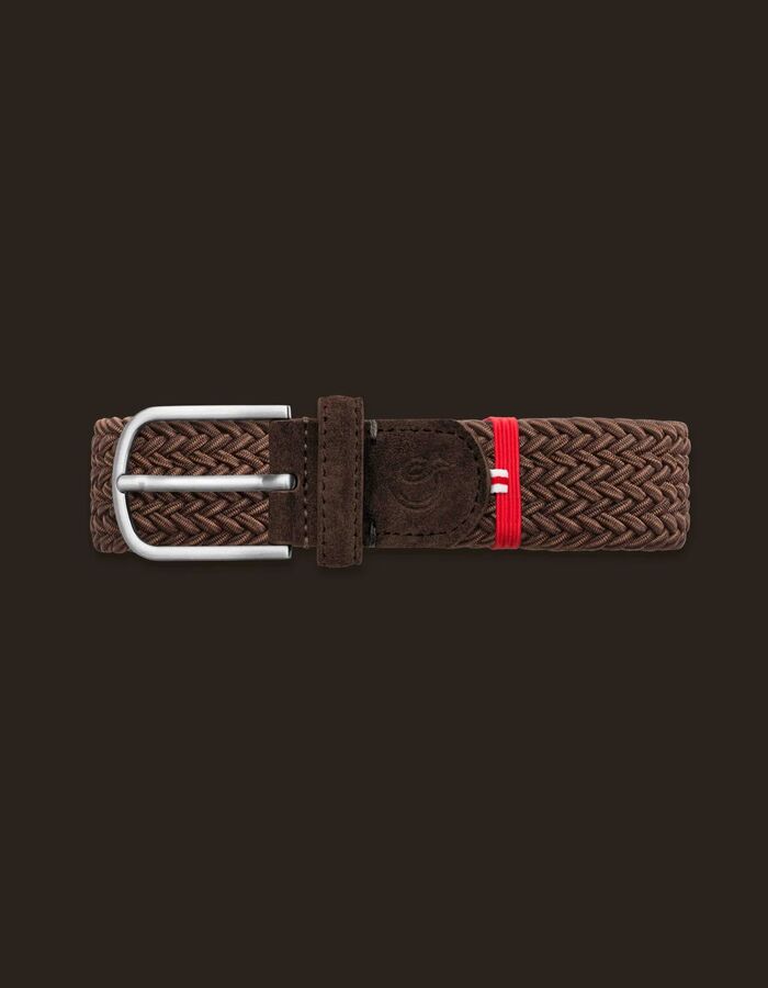 Bond Street gevlochten riem met suède warmbruin