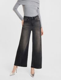 Sventy Crop Bling - jeans met strassteentjes asfaltgrijs