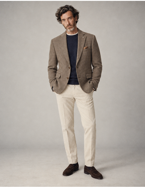 CG Theo geruit colbert Modern Fit beige
