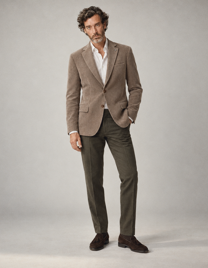 CG Theo corduroy colbert Modern Fit beige