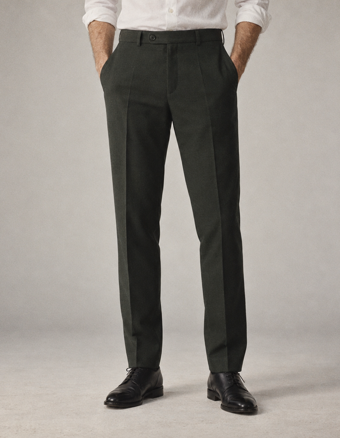 CG Sven wollen broek Modern Fit bruin