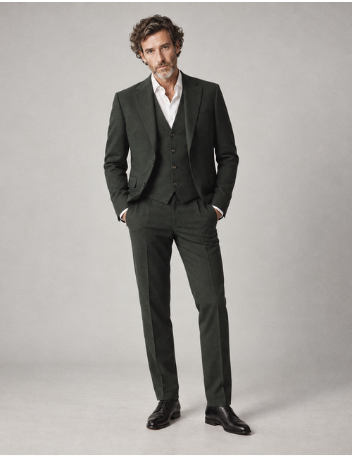 CG Sven wollen broek Modern Fit bruin