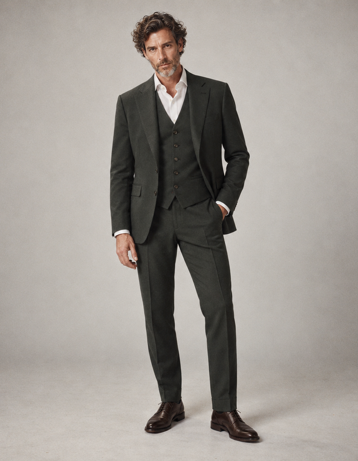 CG Stan wollen gilet Modern Fit groen