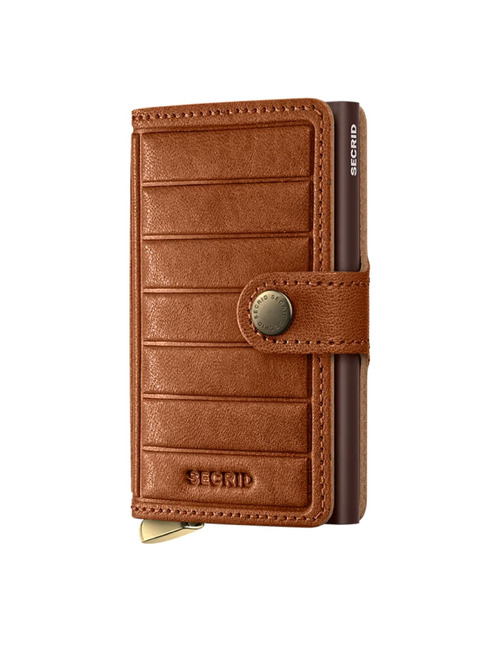Premium Miniwallet+ Emboss Lines cognac