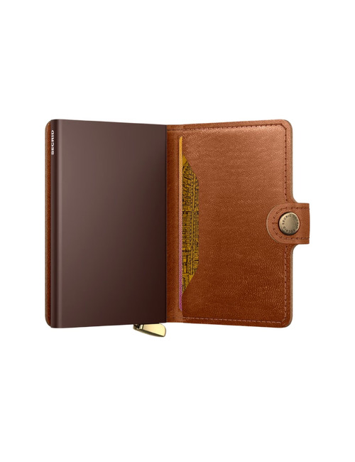 Premium Miniwallet+ Emboss Lines cognac