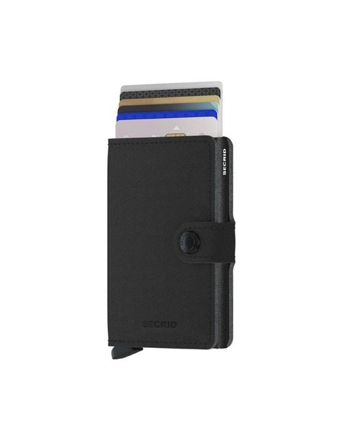 Miniwallet Yard Powder met drukknoop zwart
