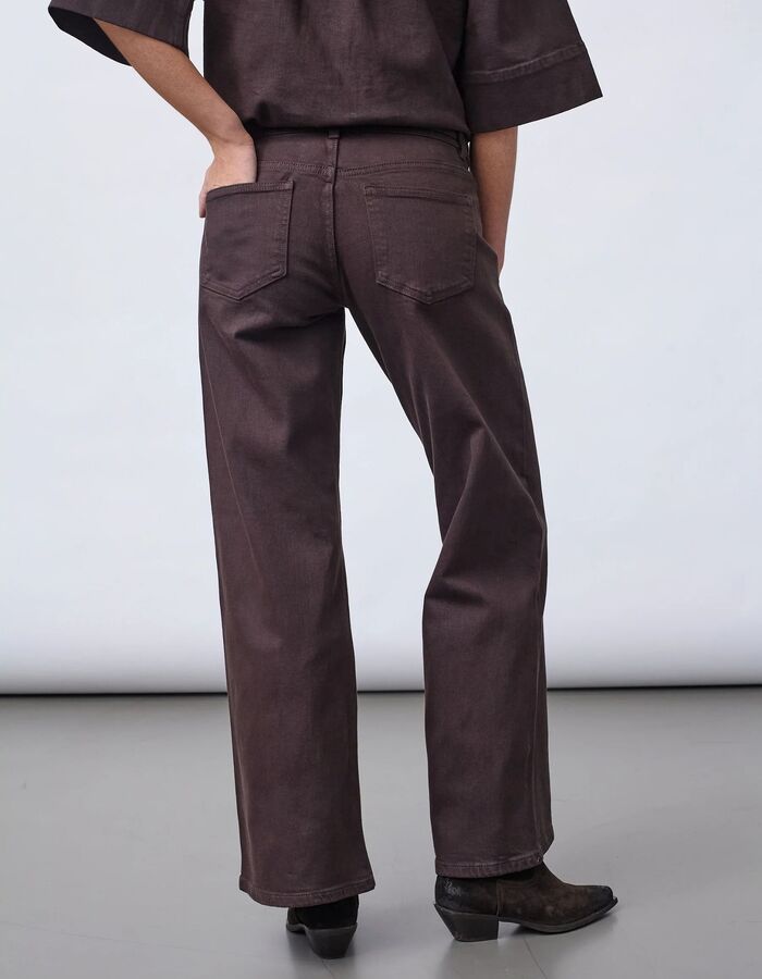 Onea-belt.je10 - straight jeans met strikceintuur donkerbruin