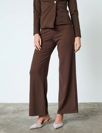 Glut-pa.a - wide-leg broek met hoge taille bruin