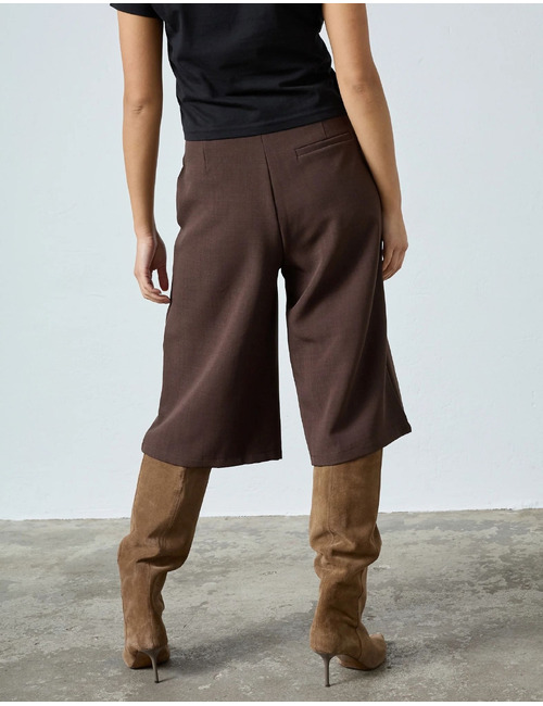 Great-l.sho2 - culottebroek met hoge taille donkerbruin