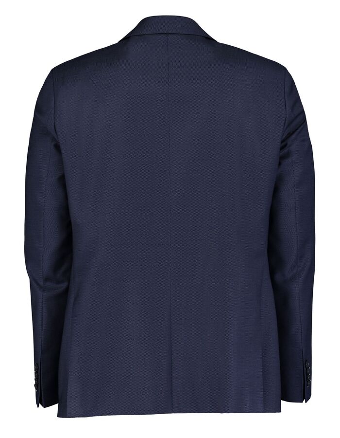 Slim fit colbert in scheerwol donkerblauw