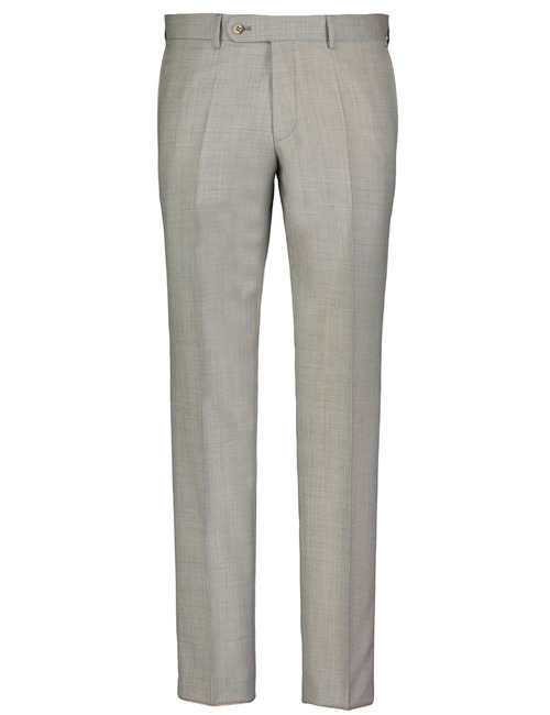 Broek regular fit in scheerwol lichtbruin