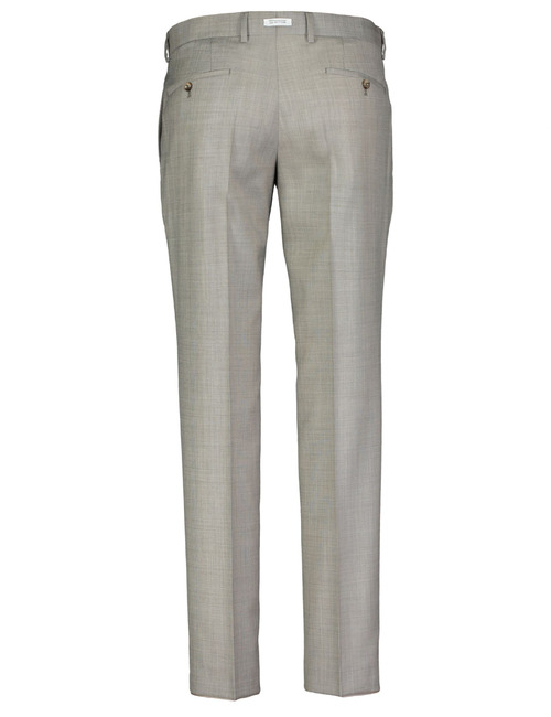 Broek regular fit in scheerwol lichtbruin