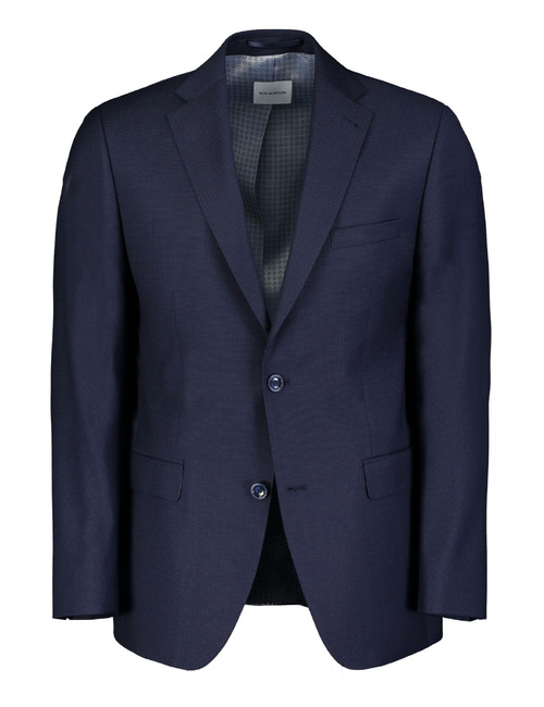 Slim fit colbert in scheerwol donkerblauw