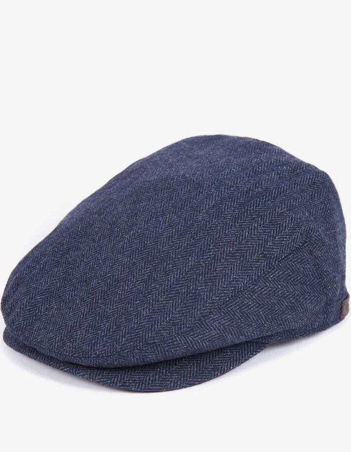 Barlow Flat Cap in wolmix navy