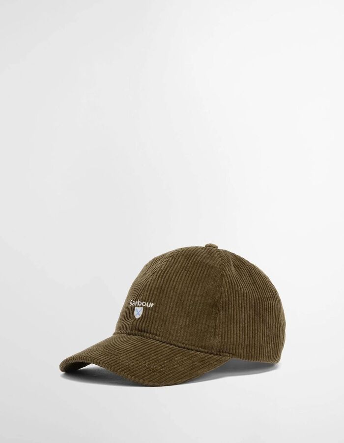 Preston Cord Cap in corduroy olive