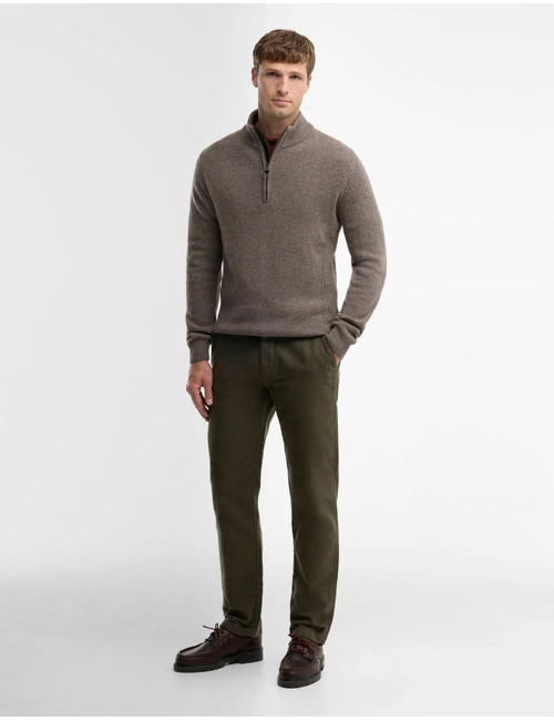 Holden Quarter-Zip trui in lamswol military marl