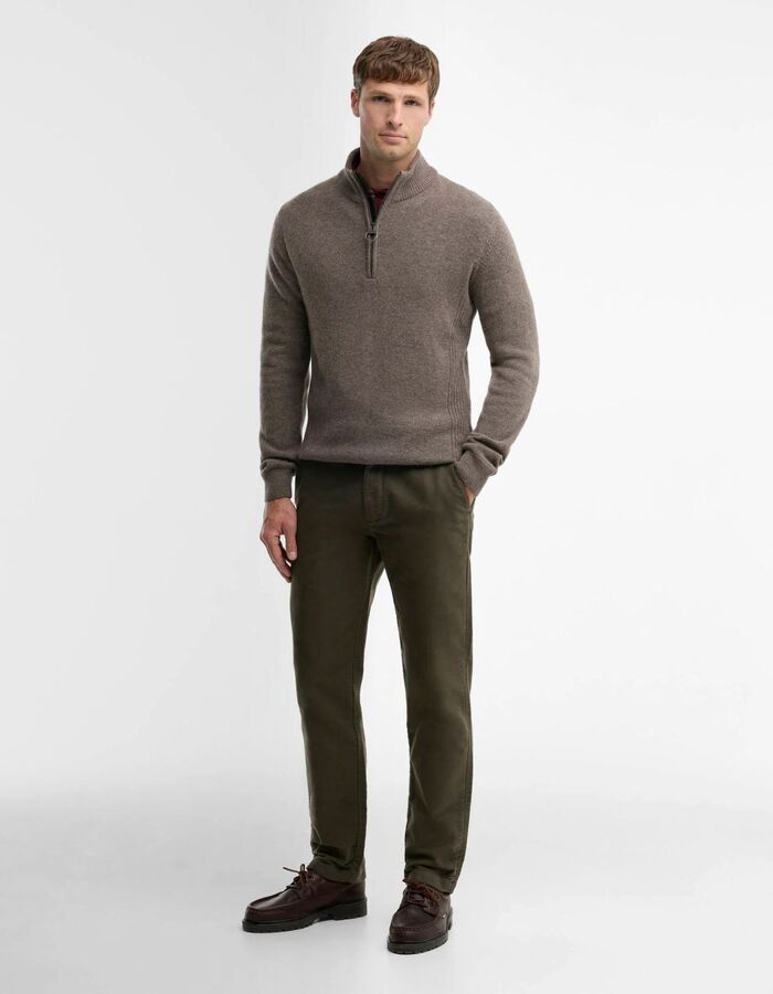 Holden Quarter-Zip trui in lamswol military marl