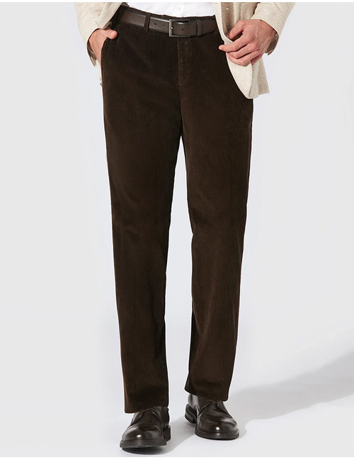 HILTL Tilo I Genoa Corduroy broek in donkerbruin