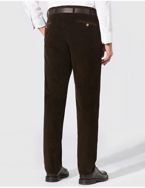 HILTL Tilo I Genoa Corduroy broek in donkerbruin