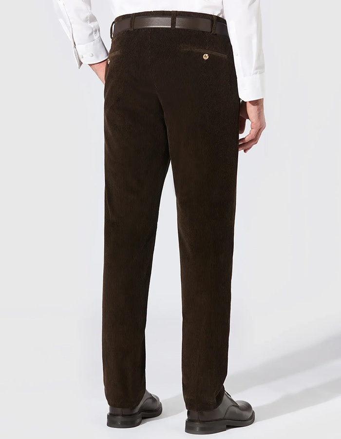 HILTL Tilo I Genoa Corduroy broek in donkerbruin