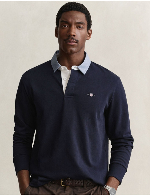Heavy Rugger klassieke polo evening blue