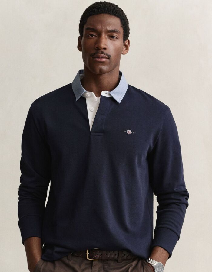 Heavy Rugger klassieke polo evening blue