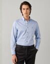 Tailored Fit flanellen hemd met contrastdetails light blue