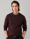 Lambswool Crew Neck trui met ronde hals ebony brown