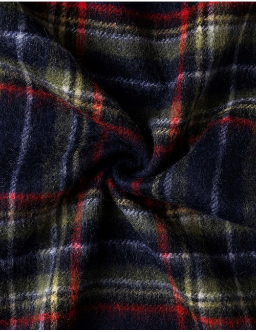 Wool-Cashmere Branded Plaid sjaal hunter green