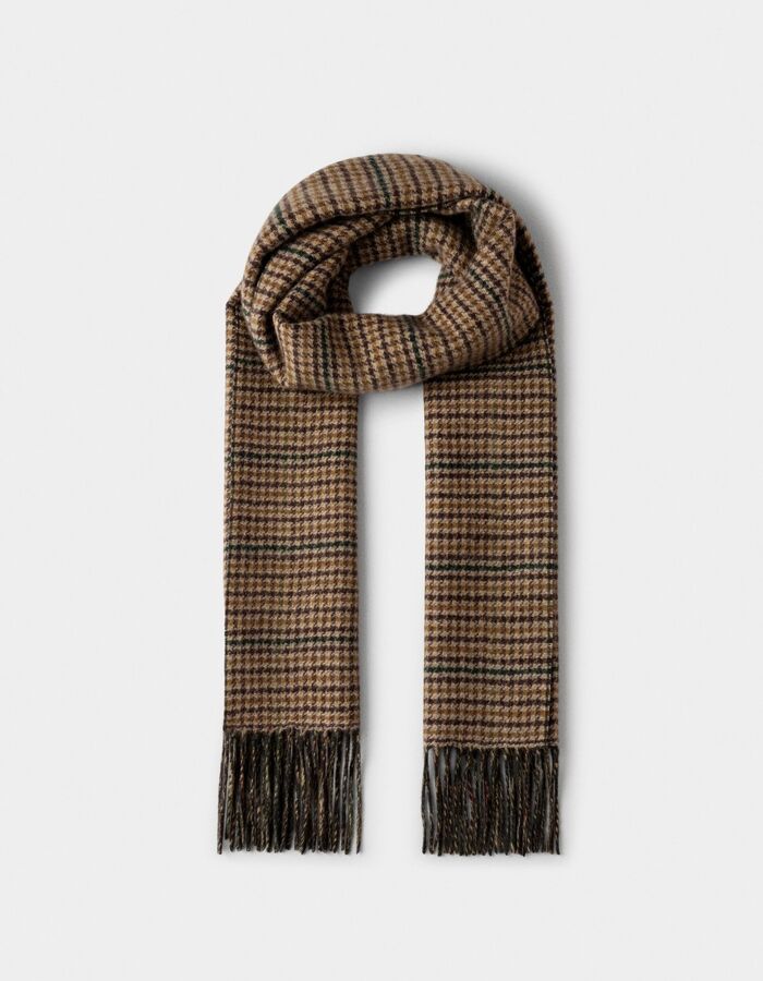 Wool-Cashmere Double-Faced sjaal hunter green