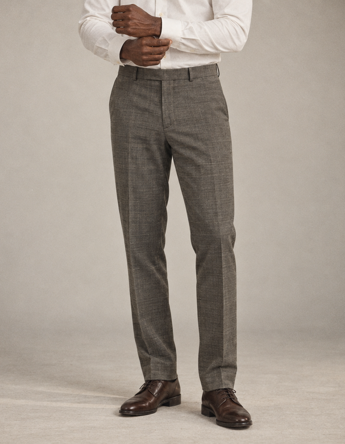 CG Sendrik broek met wol en stretch bruin