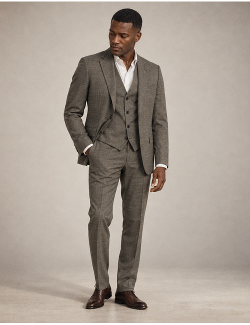 CG Sendrik broek met wol en stretch bruin