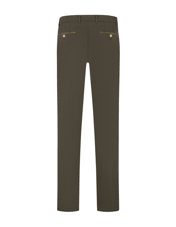Comfort fit broek met stretch donkergroen